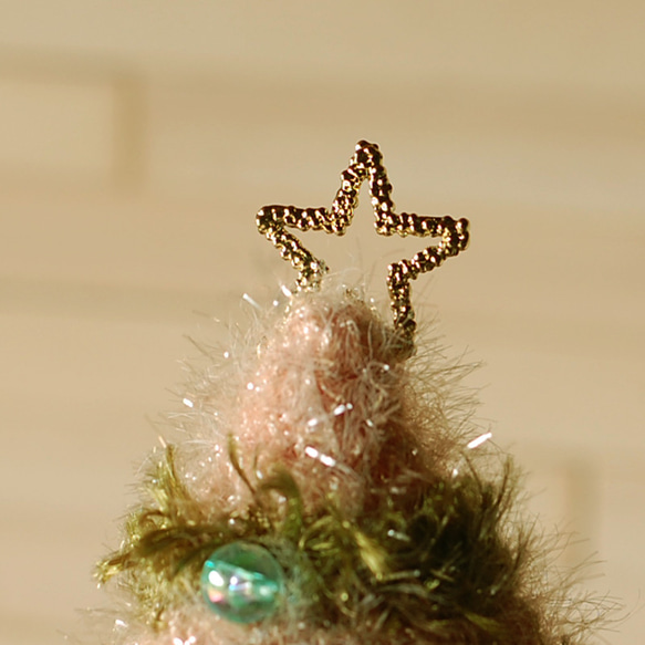 クリスマスツリー型帽子Mサイズ用（ゴールドグリーン／ベージュブリーン） 8枚目の画像