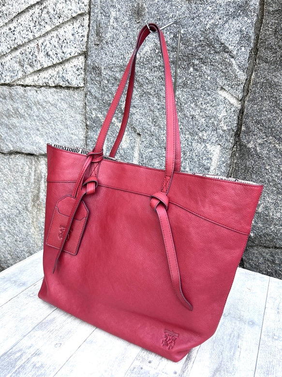 <50%OFFSALE>guardant 6color ノットトートバッグ RED 5枚目の画像