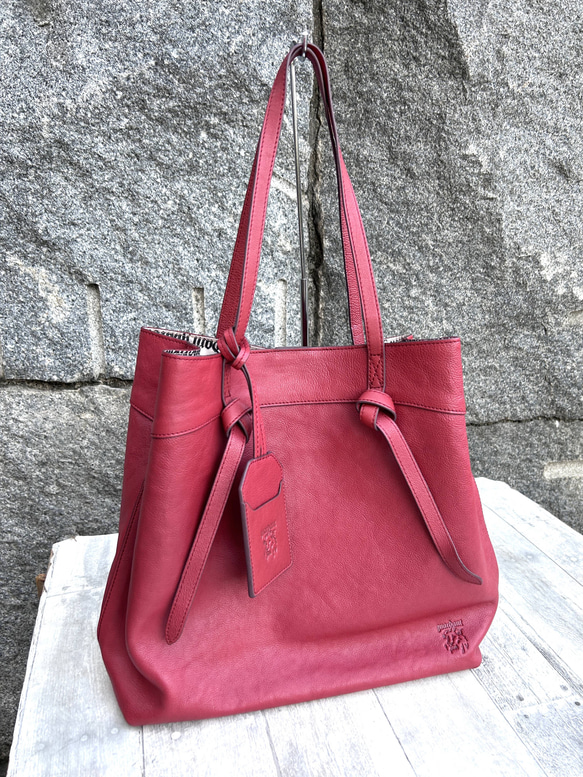 <50%OFFSALE>guardant 6color ノットトートバッグ RED 3枚目の画像