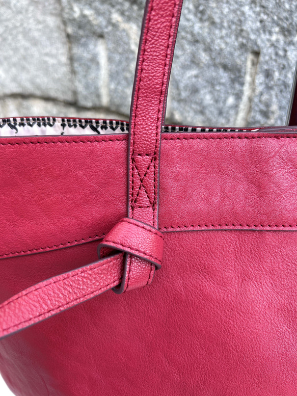 <50%OFFSALE>guardant 6color ノットトートバッグ RED 8枚目の画像
