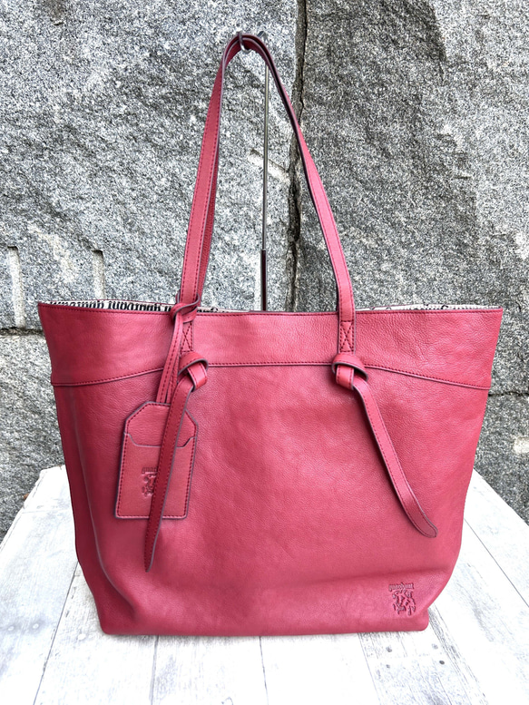 <50%OFFSALE>guardant 6color ノットトートバッグ RED 1枚目の画像