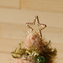 クリスマスツリー型帽子Sサイズ用（イエローベージュ／グリーンベージュ） 8枚目の画像