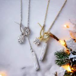 黃銅項鍊「核心」*可提供禮品包裝 Lariette 淡水珍珠氧化鋯 第6張的照片