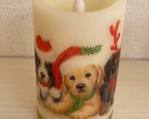 No.12】デコパージュキャンドル️ キャンドル・キャンドルホルダー