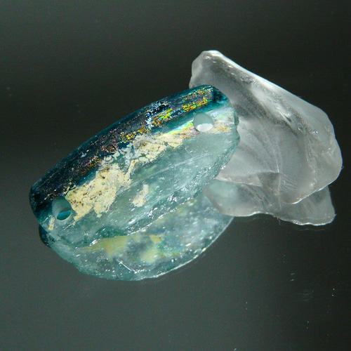 R097 【時の欠片】アフガニスタン出土 ☆銀化☆ローマングラス その他