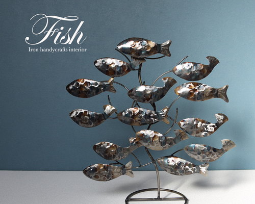 アート一点物】ORGAN（福岡）購入 アイアンオブジェ 魚型 デンマーク