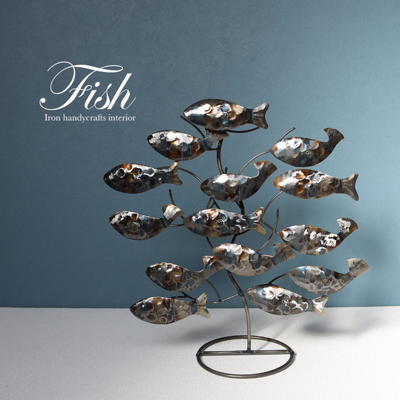 □置物・オブジェ□石に書いた、さかなたち□魚・Fish・サカナ・インテリア