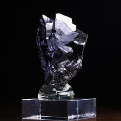 世界最大のマンガン鉱床産 ビクスビ鉱 クラスター 72g 金属元素が主 希少鉱物 黒光り美 天然石 結晶 鉱物 標本 2枚目の画像