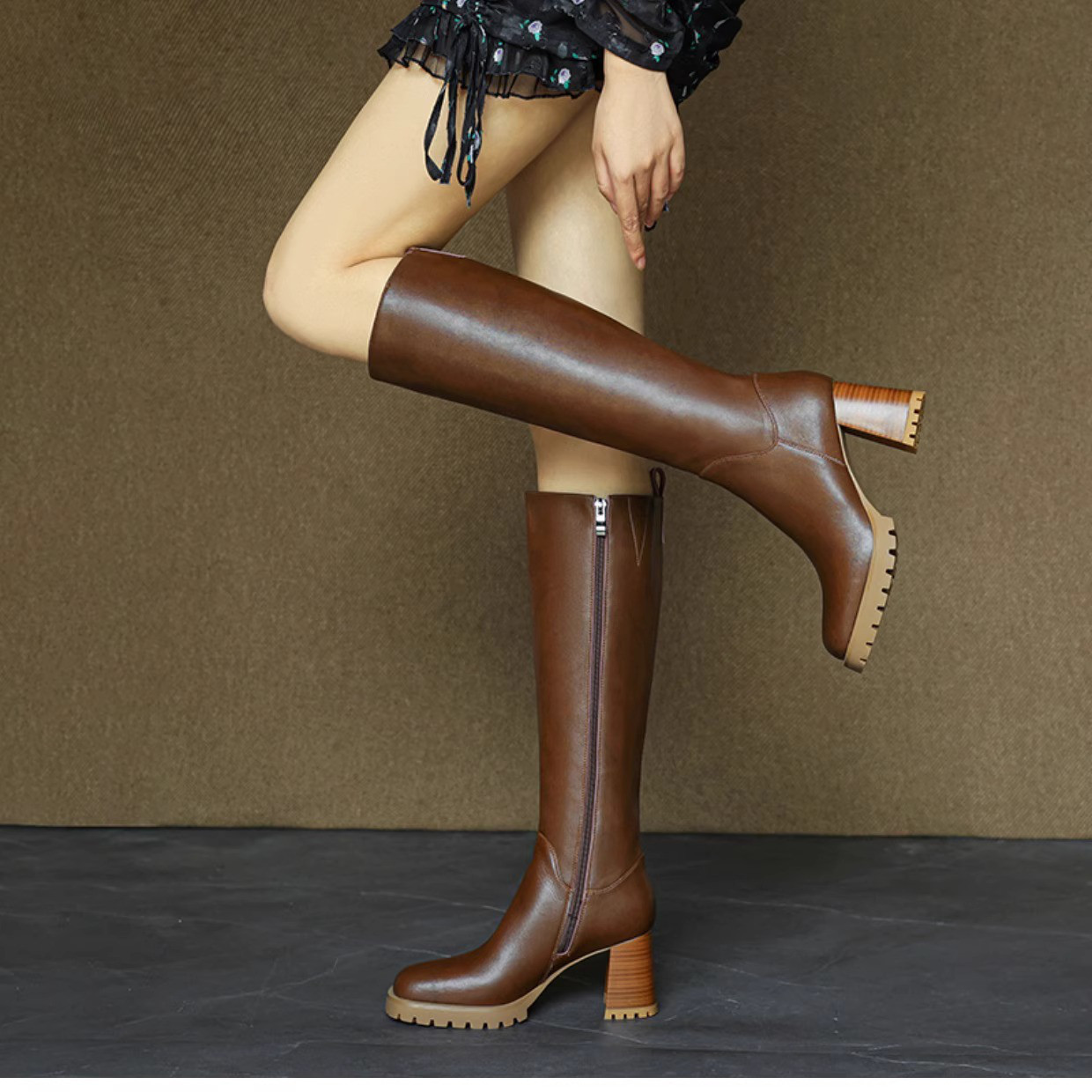 履くだけで美脚に見える＆ヒールでも歩きやすいロングブーツ レディースシューズ 秋靴 冬靴 早割クリスマス2025 お正月