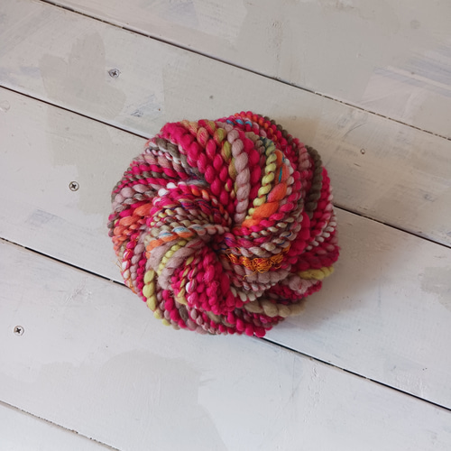 アートヤーン(276)約51g 1459円 アートヤーン スパイラル 手紡ぎ（品番276） 毛糸 四つ実 通販