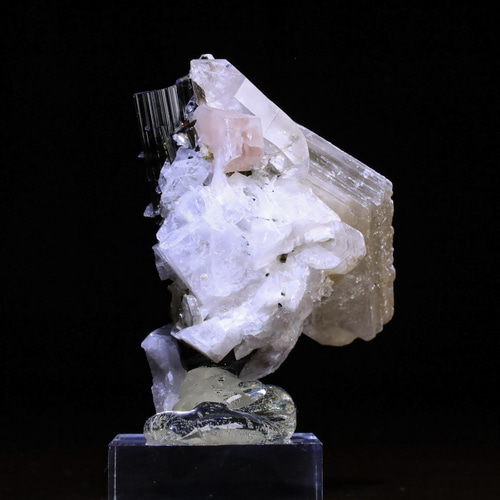 トルマリンと水晶の共生標本