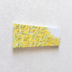 サイズ違い「春待ち・ミモザ」コルクボードの原画＊アートパネル 2枚目の画像