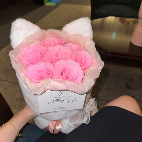 「輝」グリッターローズBOXピンク グリッターローズ 20代や30代の女性へ贈る 誕生日 記念日ギフト