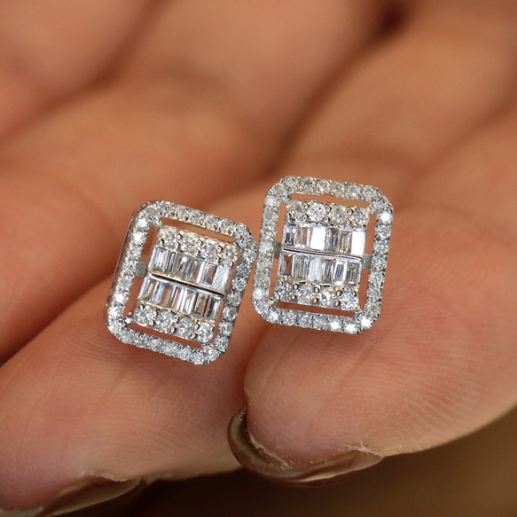 ドロップ天然ダイヤモンドピアス0.5ct k18 - ピアス(両耳用)