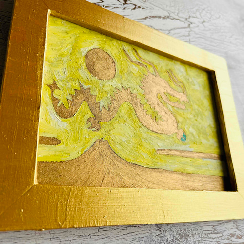 勝利・金運】金龍様 2・原画・油彩画・額装・特大 | iichi 日々 勝利・金運】金龍様 2・原画・油彩画・額装・特大 | iichi 日々