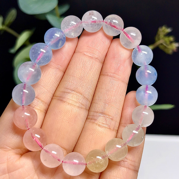 高品質】ミックスベリル ベリル ブレスレット 緑柱石 天然石 1  