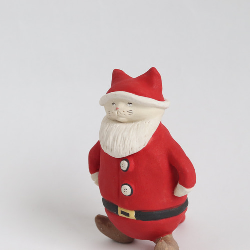 陶人形 猫サンタとトナカイ犬（トイプードル） その他置物 COCOSTONE