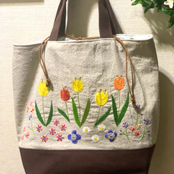 スミレのトートバッグ トートバッグ 桃屋ぴちこ 通販 17356602｜Creema