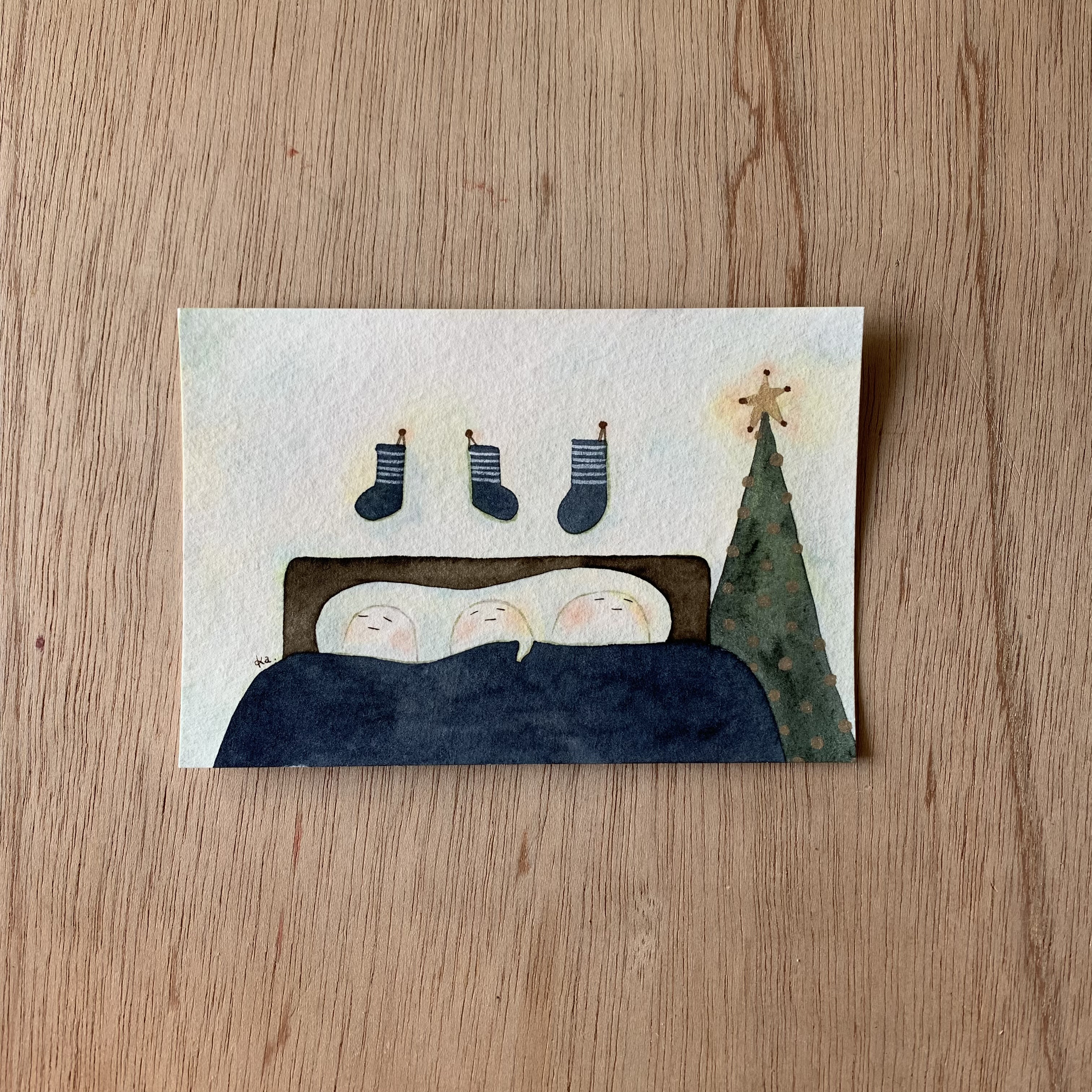 「サンタクロースがやってくる」　キラキラ原画　送料無料