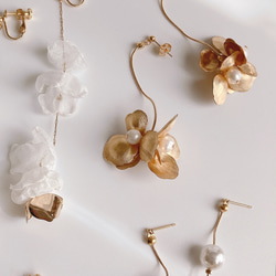 pearl flower pierce /earring 3枚目の画像