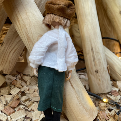 L2328 リカちゃん ハンドメイド 服 マフラー付きコート