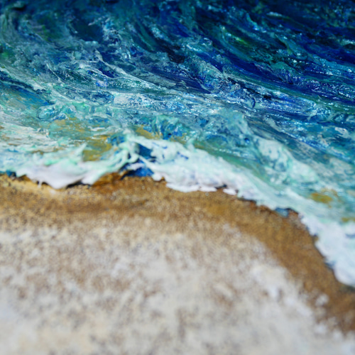 油絵 絵画【海辺の砂浜】 絵画 HR 通販 16857309｜Creema