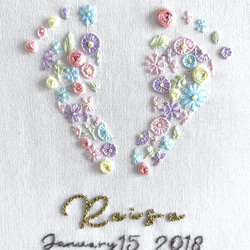 足形刺繍［シンプル］送料込 2枚目の画像