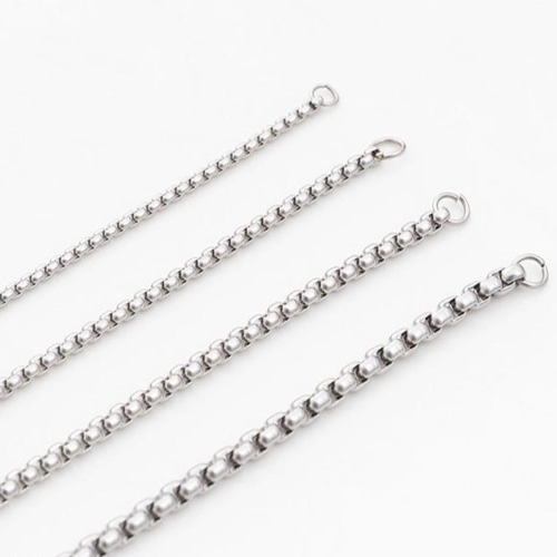 シルバー925 ボックスチェーン ネックレス 幅3mm 45cm