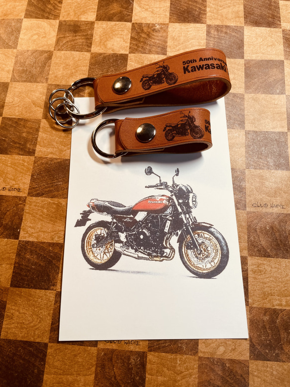 本革レザーキーストラップ Z650RS 50th オリジナルレザー