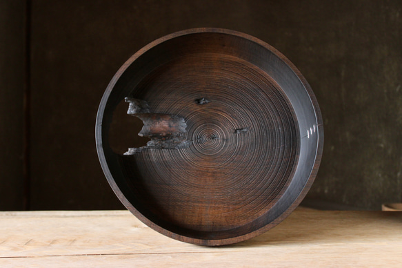 wooden bowl 33cm ヤマザクラのウッドボウル 4枚目の画像