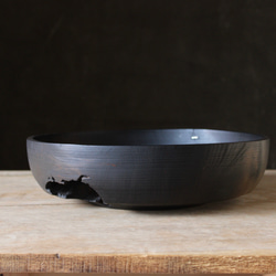 wooden bowl 33cm ヤマザクラのウッドボウル 1枚目の画像