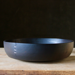 wooden bowl 33cm ヤマザクラのウッドボウル 2枚目の画像