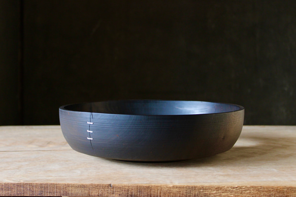 wooden bowl 33cm ヤマザクラのウッドボウル 2枚目の画像