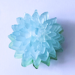 【海灯花】シーグラスのお花のランプシェード ライトブルー×グリーン  瑠璃唐草（るりからくさ）ギフトラッピング対応 8枚目の画像