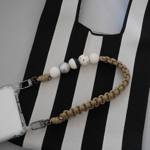 ハンドストラップ パラコード【選べるパーツとカラー】 携帯ストラップ