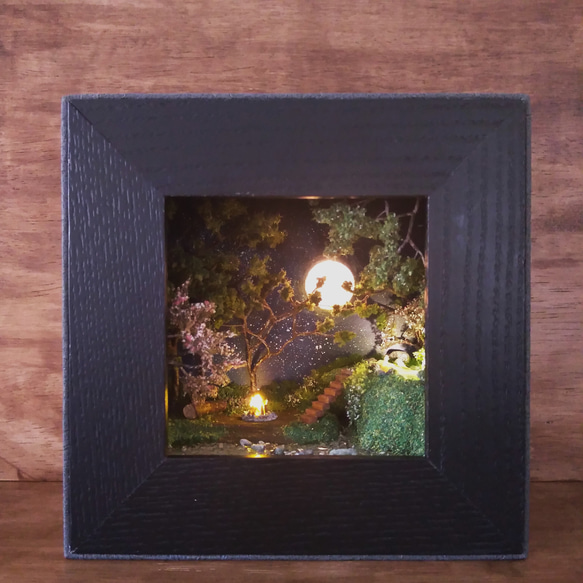 秘密基地 ～月を楽しむ秘湯～◆ジオラマ・アート◆1点物 照明オブジェ◆おしゃれインテリア 立体・オブジェ 樹脂・レジン ZY2857732756(21828円)