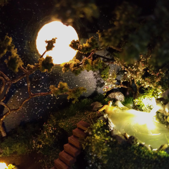 秘密基地 ～月を楽しむ秘湯～◆ジオラマ・アート◆1点物 照明オブジェ◆おしゃれインテリア 立体・オブジェ 樹脂・レジン ZY2857732756(21828円)