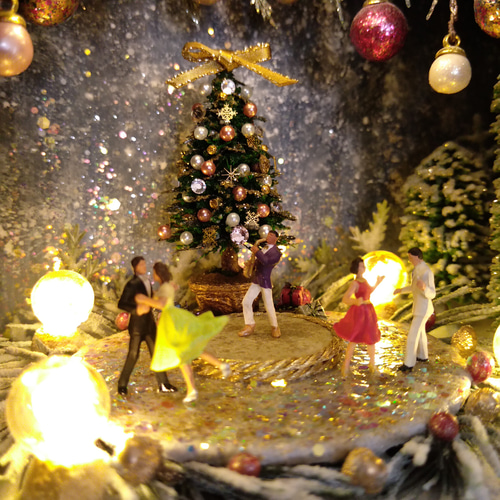 クリスマス・ダンスパーティー ◇ジオラマ・アート☆オブジェ◇1点物