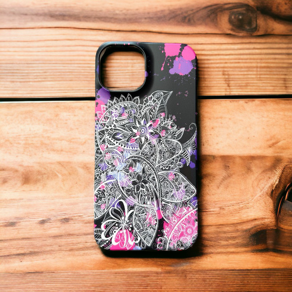 送料無料】スプラトゥーングラフィックとトライバルのホヌのiPhone 