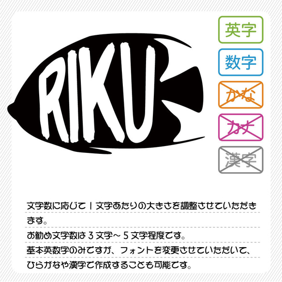 熱帯魚のイラストで名入れ お名前トートバッグ★卒園 記念品 入学祝いなどに 親子や兄弟でリンクコーデが出来ます 3枚目の画像