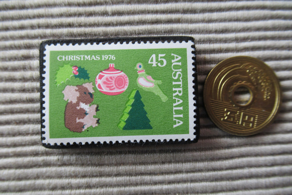 オーストラリア　クリスマス切手ブローチ9118 3枚目の画像
