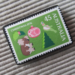 オーストラリア　クリスマス切手ブローチ9118 2枚目の画像