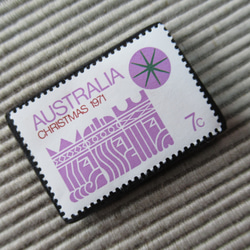 オーストラリア　クリスマス切手ブローチ9119 2枚目の画像