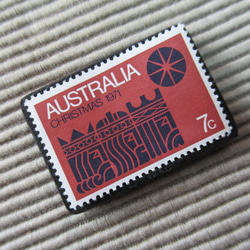 オーストラリア　クリスマス切手ブローチ9120 2枚目の画像