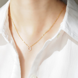 ゴールド 馬蹄型 ネックレス 真珠付き 楽天市場】淡水パール 真珠 馬蹄