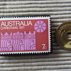 オーストラリア　クリスマス切手ブローチ9121 3枚目の画像