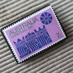 オーストラリア　クリスマス切手ブローチ9122 2枚目の画像