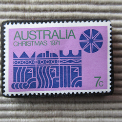 オーストラリア　クリスマス切手ブローチ9122 1枚目の画像