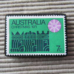 オーストラリア　クリスマス切手ブローチ9123 1枚目の画像