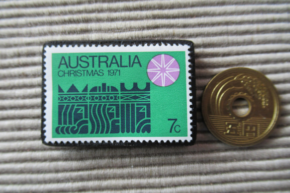 オーストラリア　クリスマス切手ブローチ9123 3枚目の画像